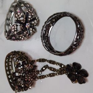 Set of 3 Cuff Bracelets Excellent Condition